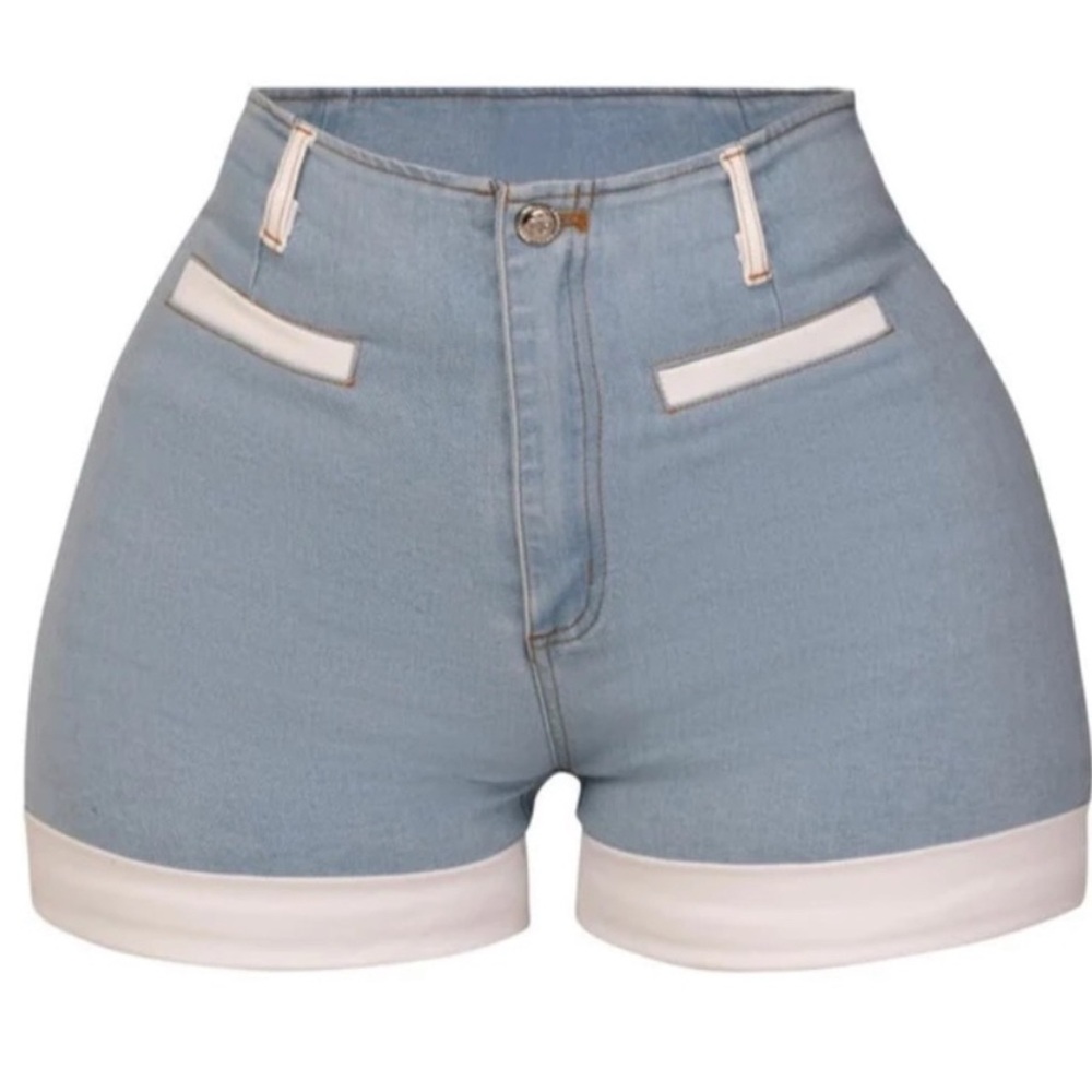 Shane Justin High-Waist Denim Shorts